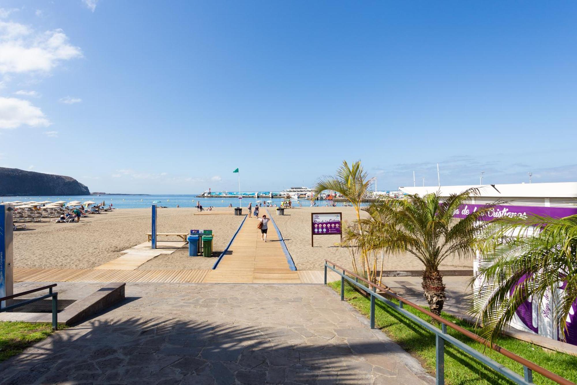 Classbnb - Seafront Studio With Beach View In The Center Of Los Cristianos Лос-Крістіанос Екстер'єр фото